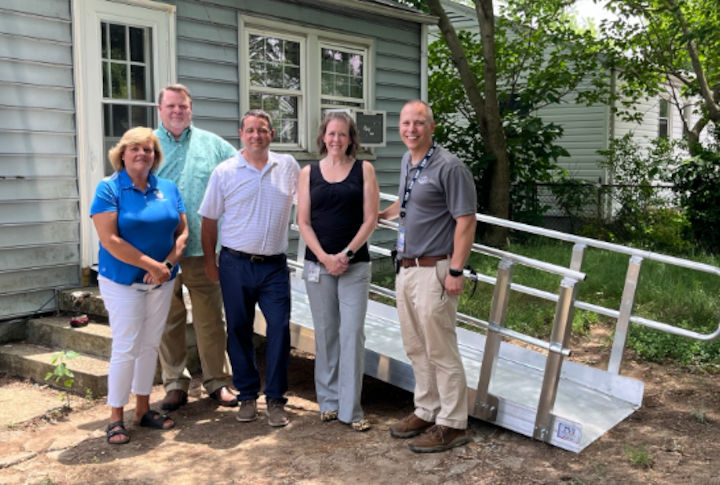 VSPA staff installs ramp for family
